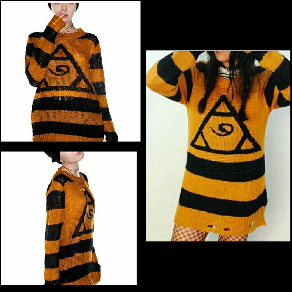 Unif Pyramid Distressed Sweater Small